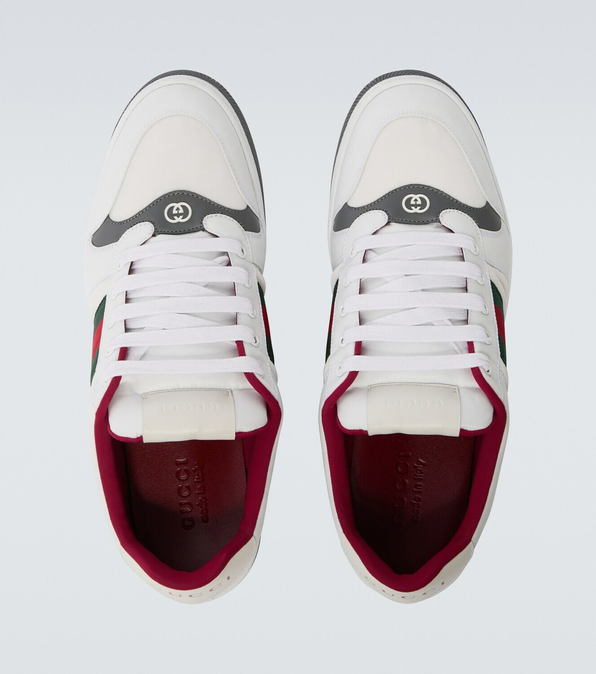 Gucci Screener leather-trimmed sneakers