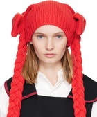 Comme des Garçons Girl Red Bow Beanie