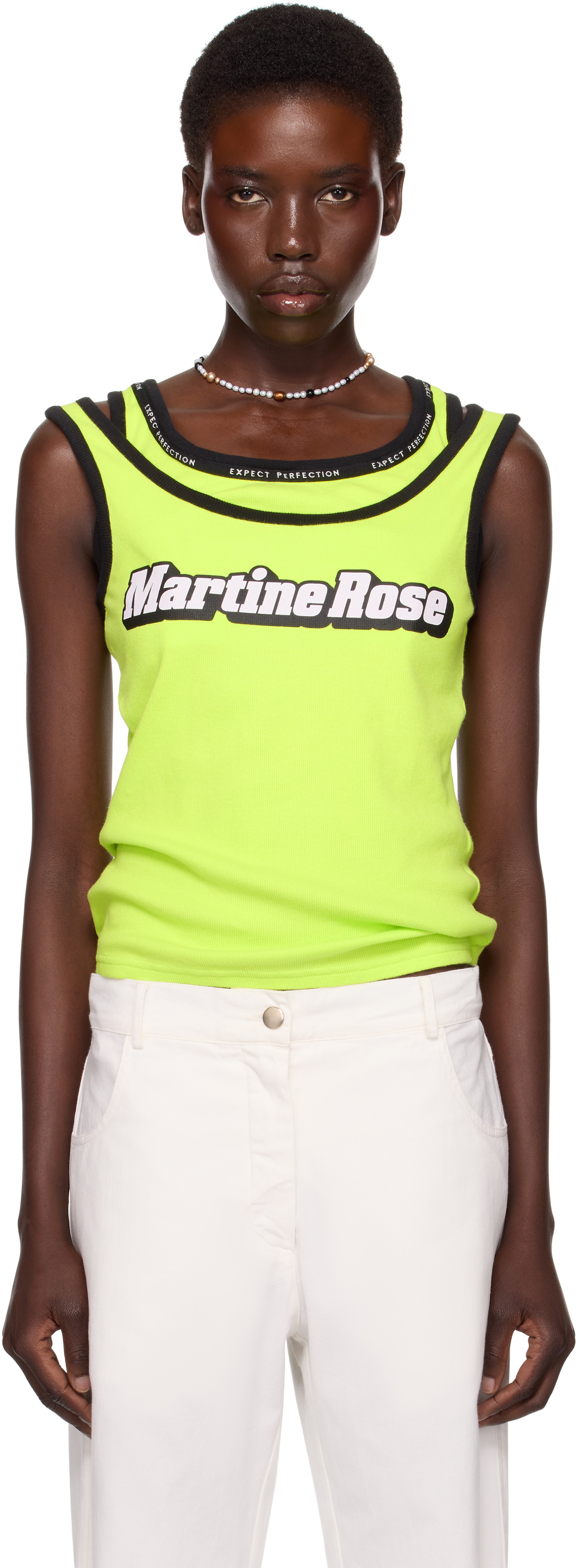 Martine Rose Black Wonky Punk Vest Martine Rose