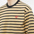 Human Made Men's Long Sleeve Stripe T-Shirt in Beige