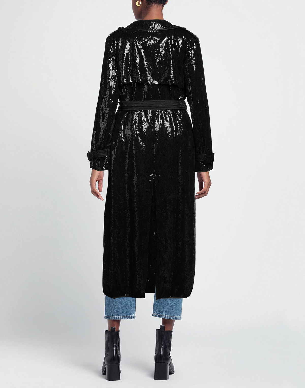 Koché Womens Overcoat & Trench Coat in Black