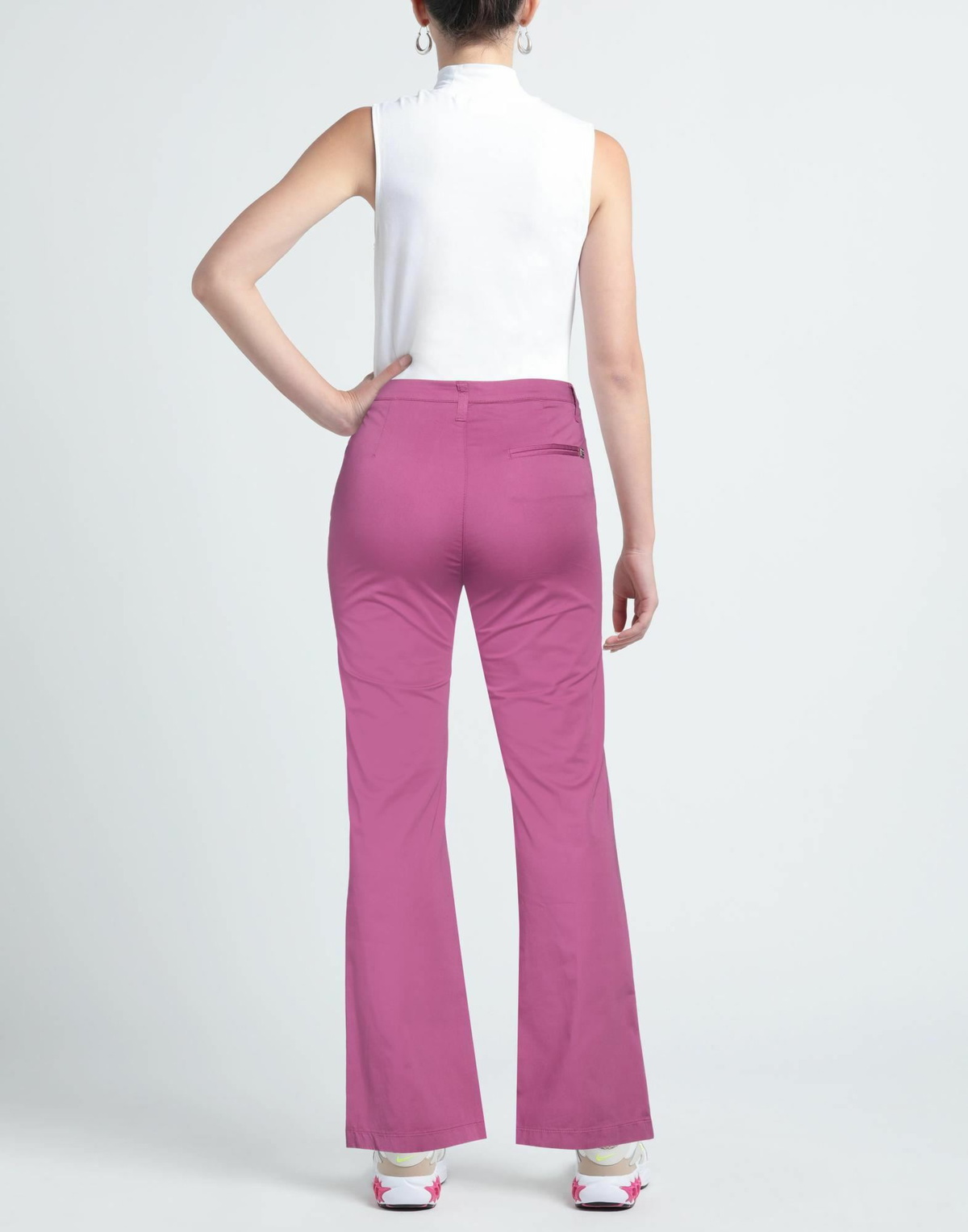 Manila Grace Womens Pants Mauve