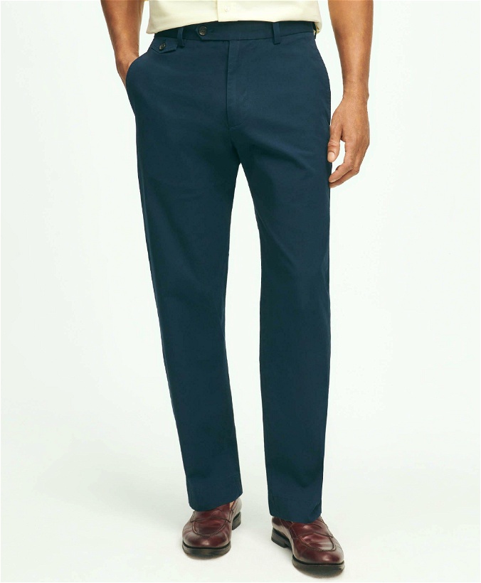 Photo: Brooks Brothers Men's Clark Straight-Fit Stretch Supima Cotton Poplin Chino Pants | Navy
