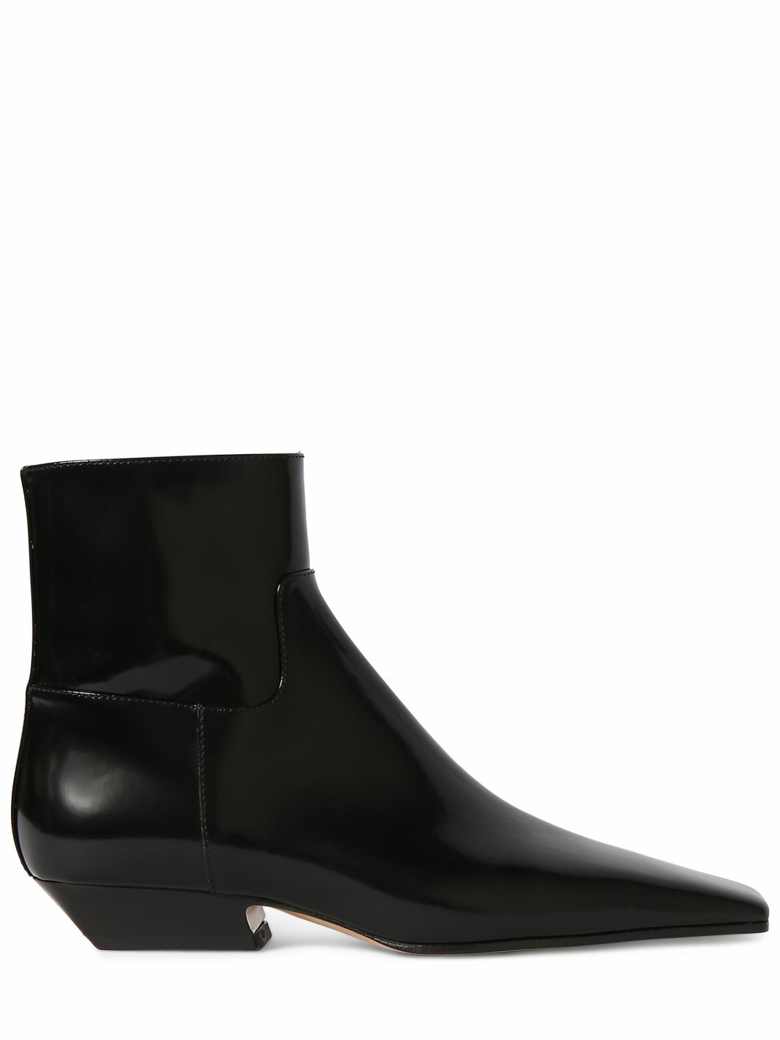 KHAITE - 25mm Marfa Classic Leather Ankle Boots Khaite