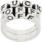 Stolen Girlfriends Club Silver No Apologies Stacker Ring Set