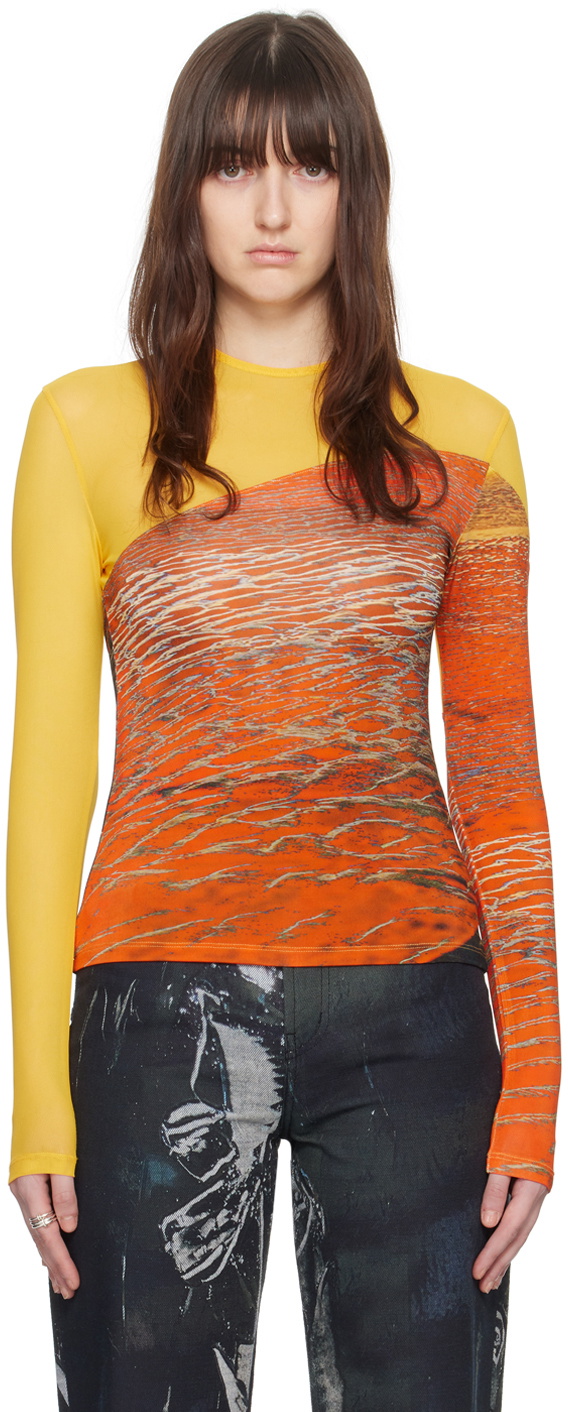 Louisa Ballou Multicolor Sunset Long Sleeve T-Shirt