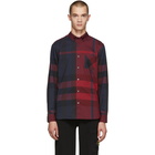 Burberry Red and Blue Thornaby Check Shirt