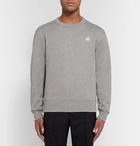 Acne Studios - Fairview Face Mélange Fleece-Back Cotton-Jersey Sweatshirt - Men - Gray