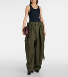Loewe Anagram ribbed-knit silk jersey tank top