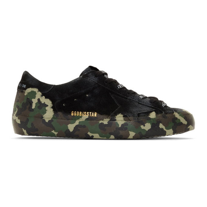 Photo: Golden Goose Black Camo Suede Superstar Sneakers