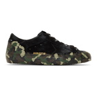 Golden Goose Black Camo Suede Superstar Sneakers