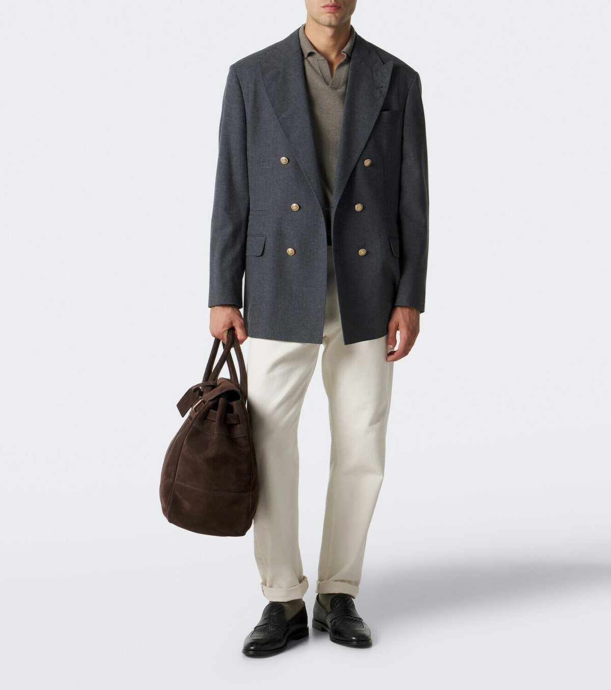 Brunello Cucinelli Suede duffel bag