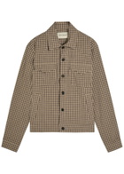 Oliver Spencer Checked Stretch-cotton Jacket Brown