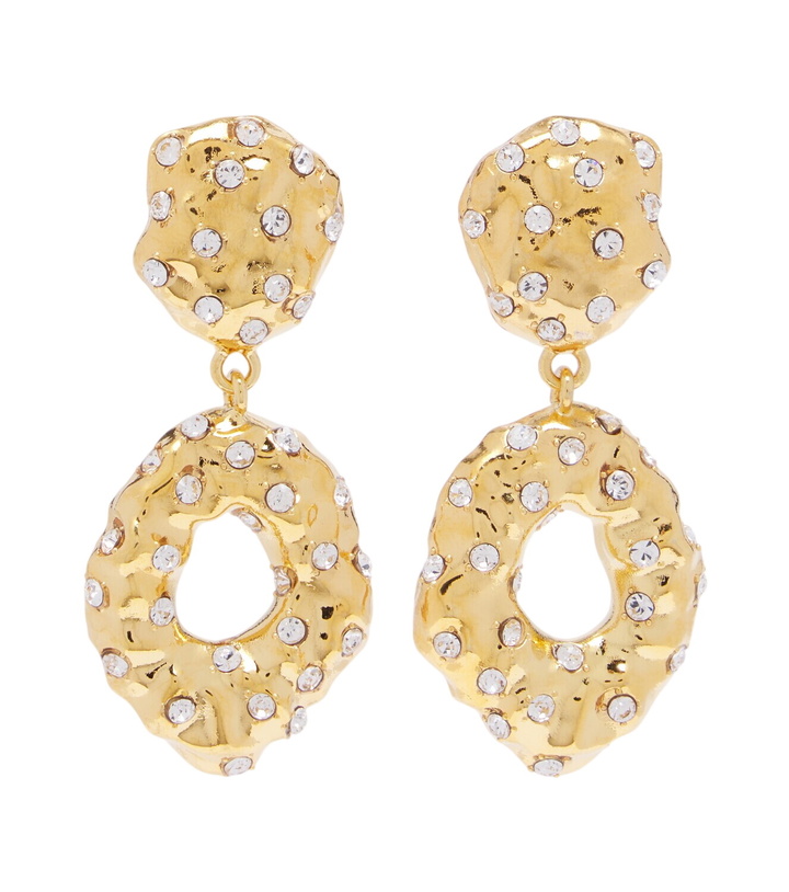 Photo: Oscar de la Renta Crystal-embellished drop earrings