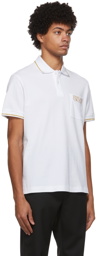 Versace Jeans Couture White Logo Polo