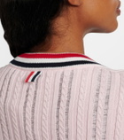 Thom Browne Cable-knit cotton cardigan