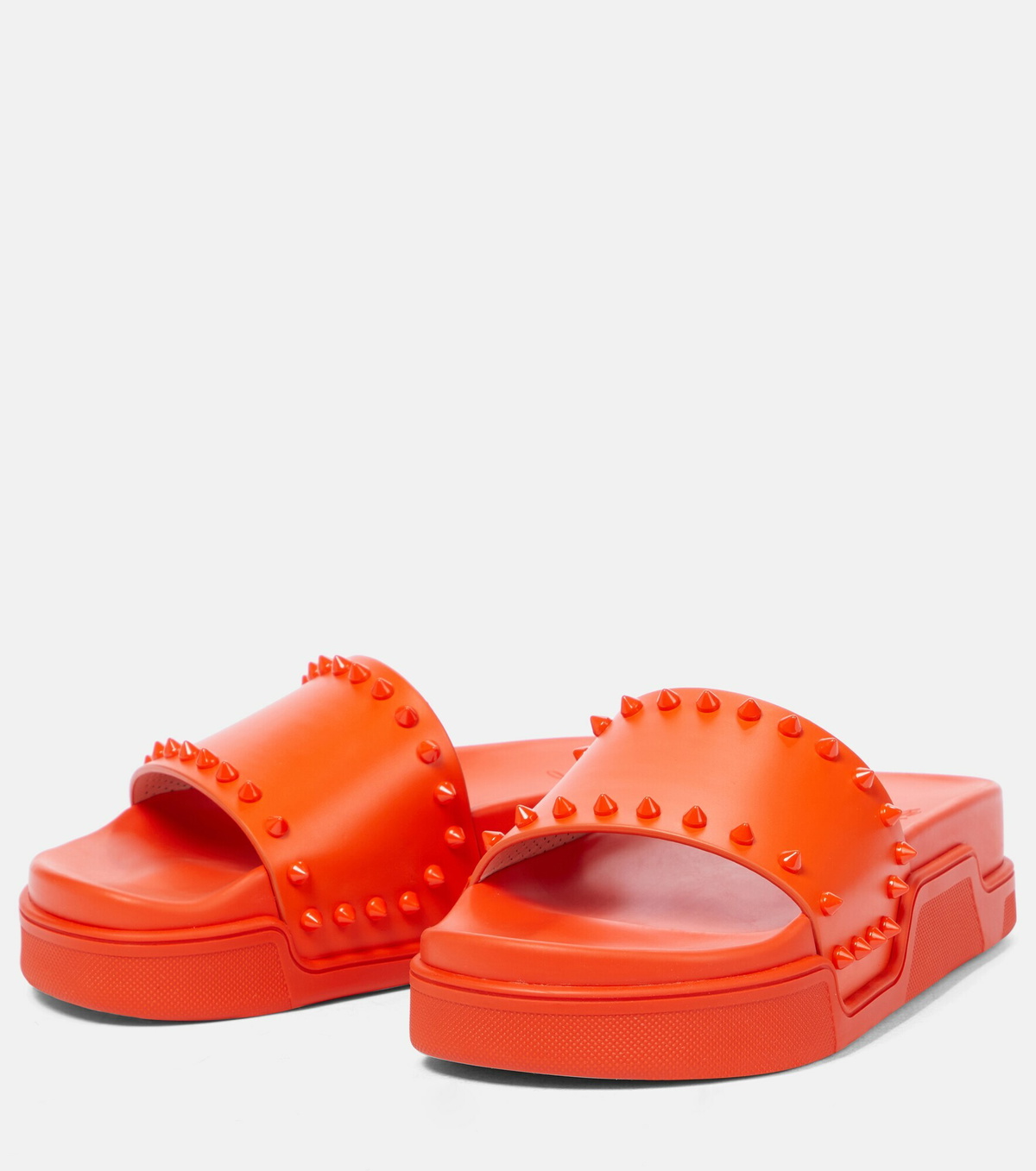 Christian Louboutin Red Studded Slide Sandals NEW $750 Christian Louboutin DADDY POOL DONNA Spiked Studded  main image 3