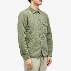 Save Khaki Men's Quiletd Shirt Jacket in Olive
