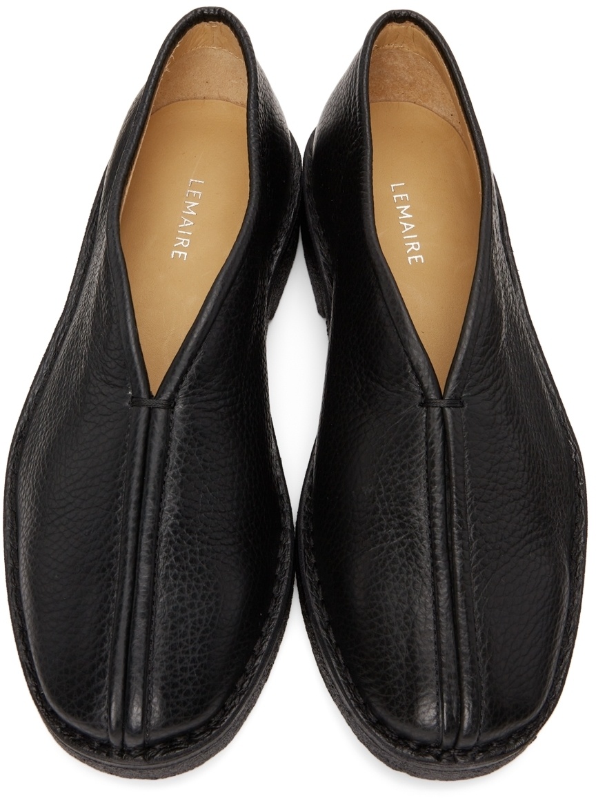 Lemaire Black Piped Loafers Lemaire