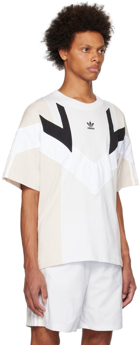 adidas Originals Off-White & Beige Rekive T-Shirt adidas Originals