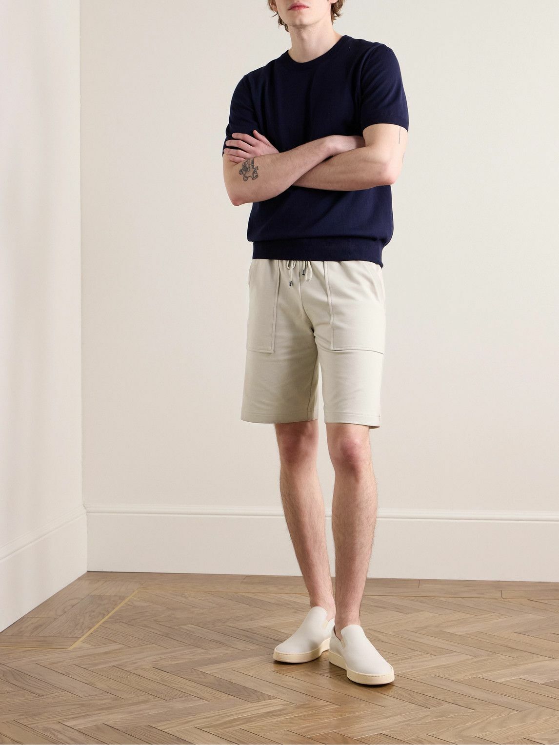Zimmerli - Straight-Leg Stretch-Modal and Cotton-Blend Jersey Drawstring Shorts - Neutrals