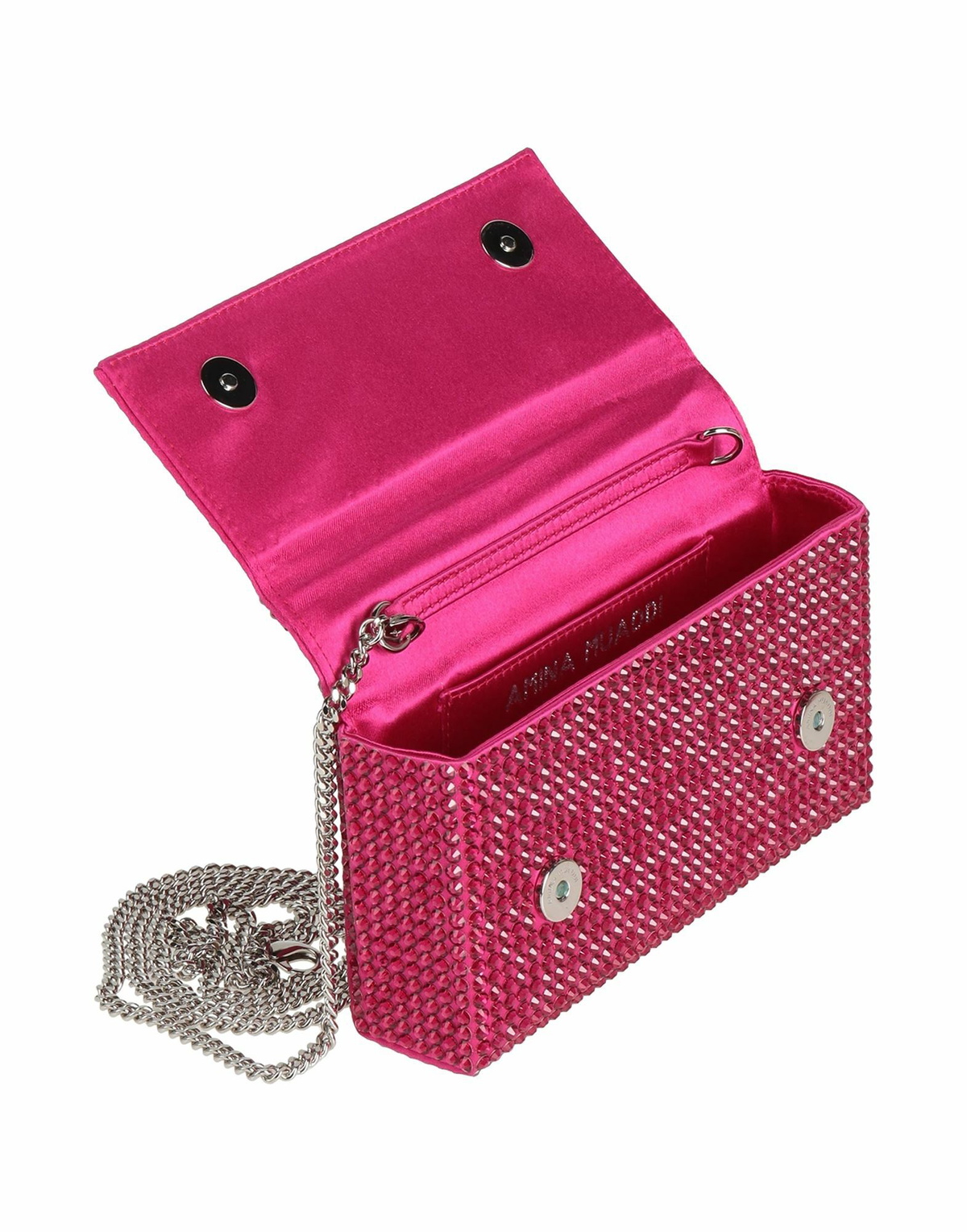 Amina Muaddi Womens Clutch in Magenta