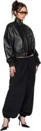 LU'U DAN Black Blouson Leather Jacket
