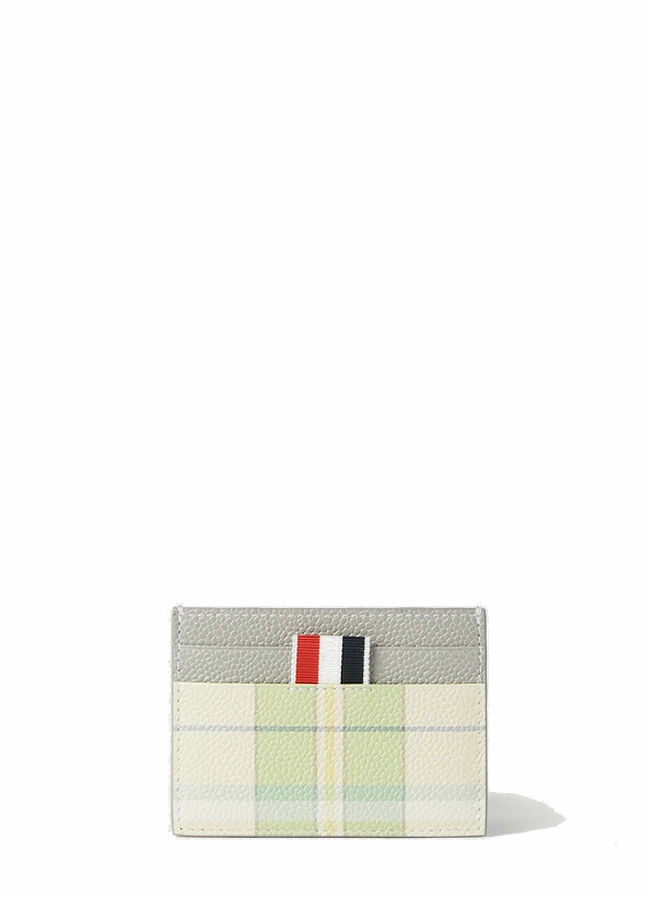 Photo: Thom Browne - Check Four Bar Card Holder in Green