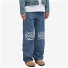 Loewe Men's Anagram Jeans in Mid Blue Denim