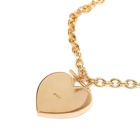 A.P.C. Men's Heart Logo Necklace in Gold