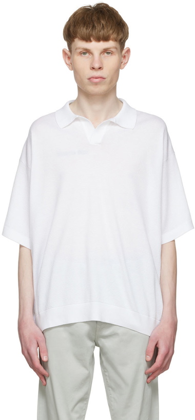 Photo: Boss White Cotton Polo