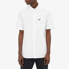 Fred Perry Men's Short Sleeve Oxford Shirt in White
