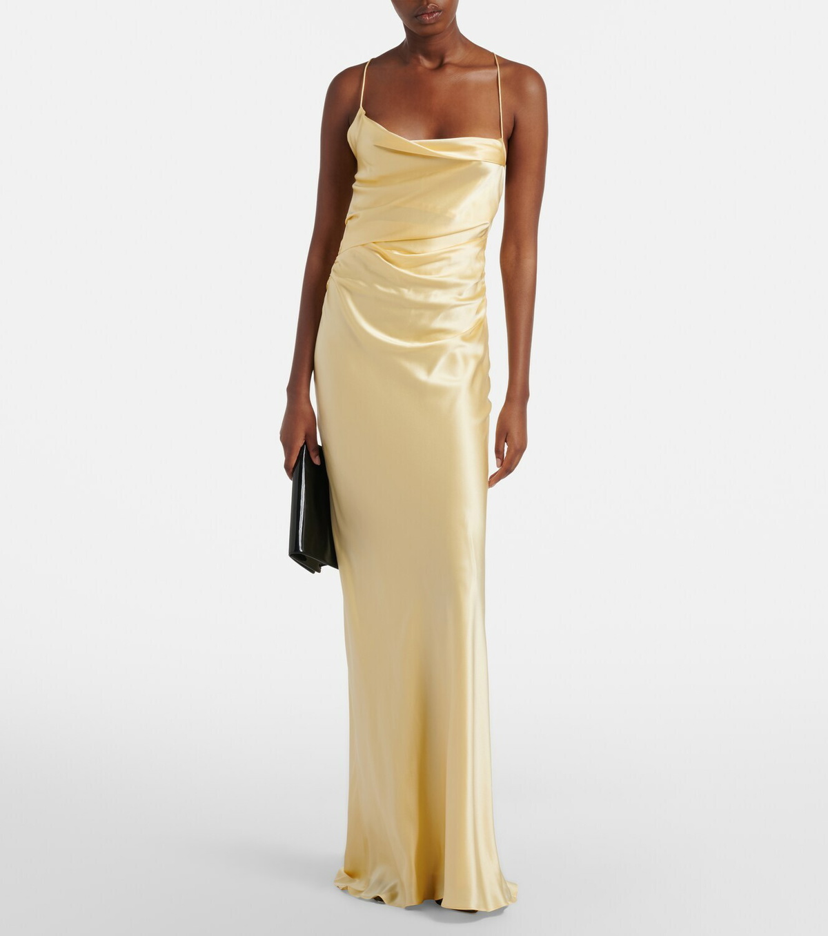 The Sei Draped silk satin gown