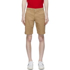 Lacoste Beige Stretch Gabardine Slim Fit Shorts