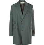 Off-White - Grey-Green Oversized Virgin Wool-Blend Suit Jacket - Green