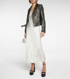 Golden Goose - Distressed leather biker jacket