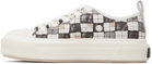 AMIRI White & Gray Checkered Court Low Sneakers