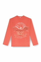 Diesel Long-sleeve T-shirt with concert graphics - T-Shirts Mens in Red