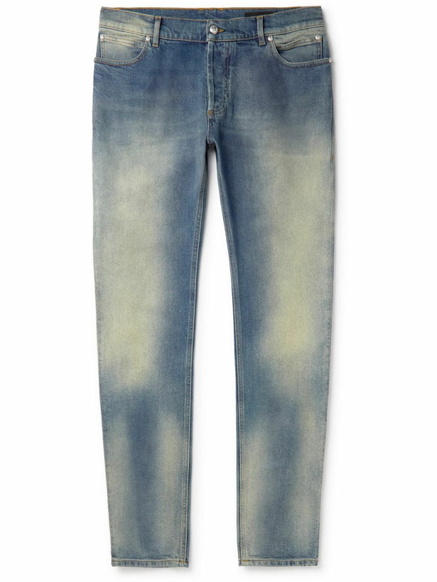 Photo: Balmain - Slim-Fit Stonewashed Jeans - Blue