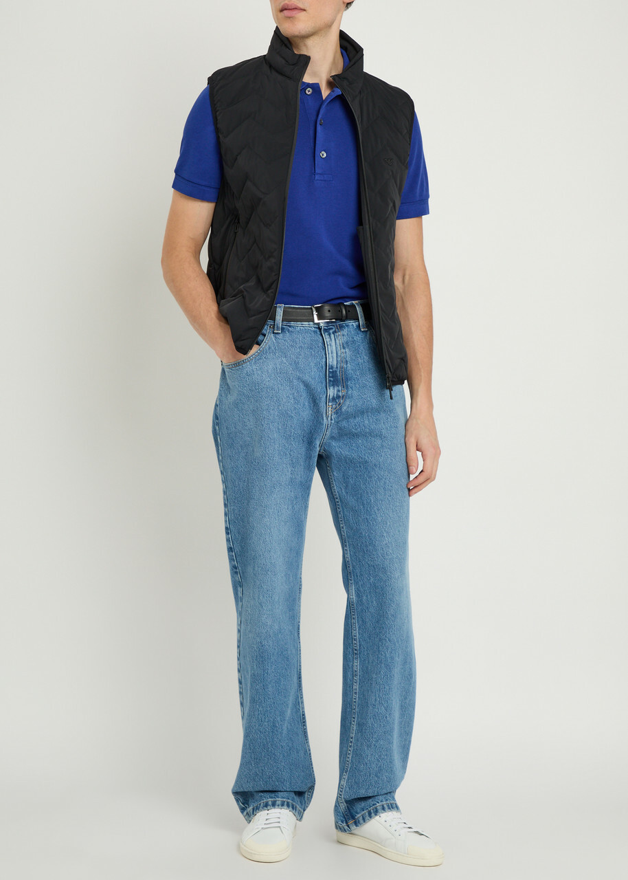 Emporio Armani Water-repellent Padded Stretch-nylon Gilet Black