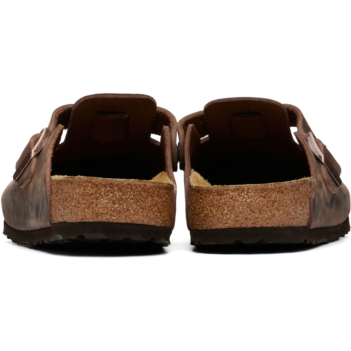 Birkenstock Brown Regular Boston Oiled Leather Slip-on Loafers