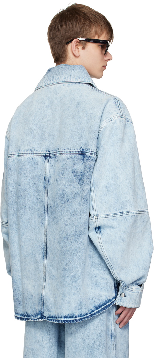 LGN Louis Gabriel Nouchi Blue Washed Denim Jacket