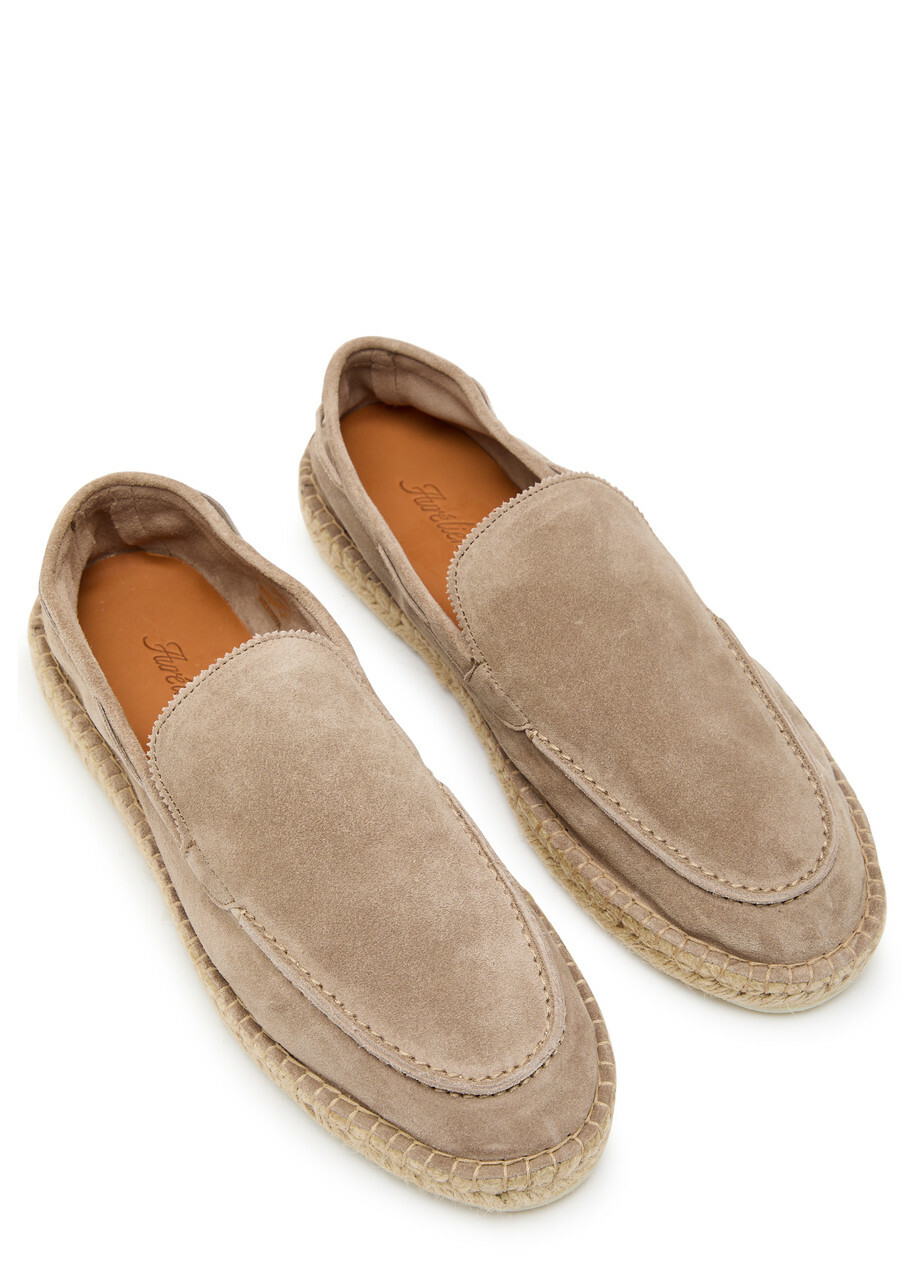 Aurélien Beachside Suede Espadrille Loafers Grey