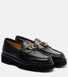 Valentino Garavani VLogo leather platform loafers