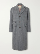 Valentino Garavani - Herringbone Virgin Wool Coat - Gray