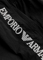 Emporio Armani Logo-embroidered Nylon Swim Shorts Black