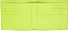 Balenciaga Yellow Logo Square Folded Cash Wallet