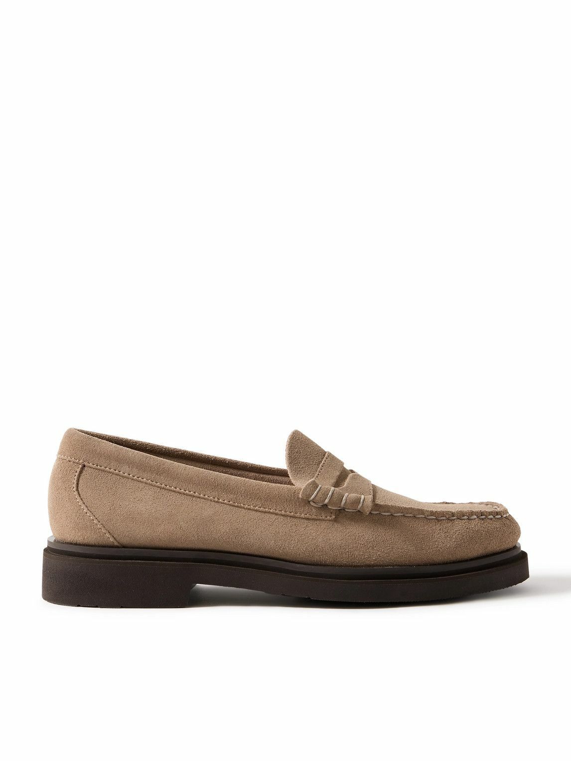 G.H. BASS - Weejuns Step Larson Suede Penny Loafers - Neutrals