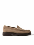 G.H. BASS - Weejuns Step Larson Suede Penny Loafers - Neutrals