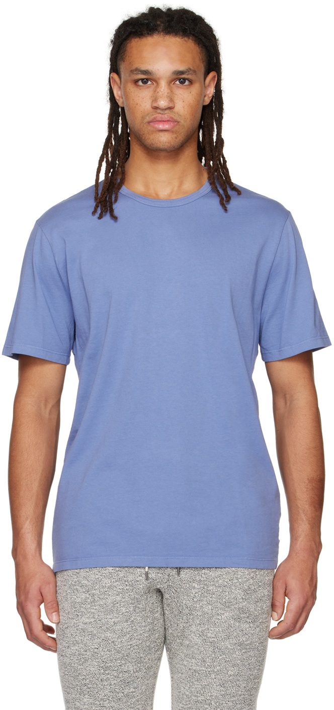 Vince Blue Garment Dye T-Shirt Vince